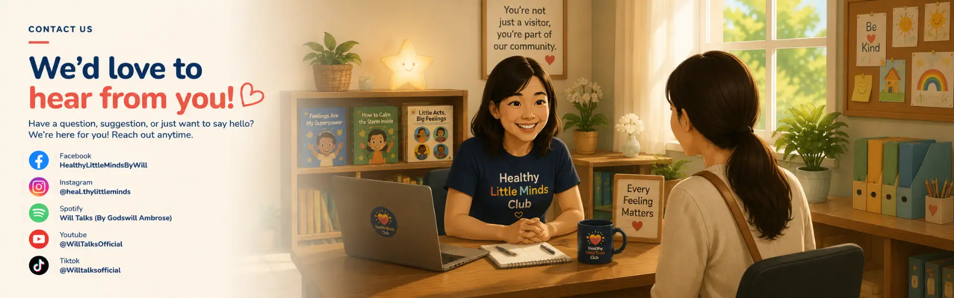 Healthy Little Minds contact and social media information
